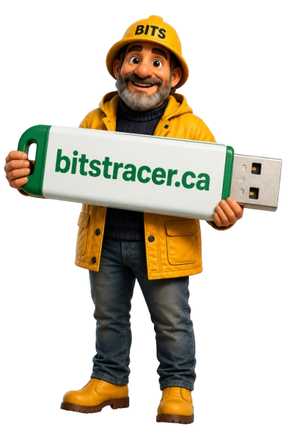 The BITS skipper with the bitstracer.ca USB stick